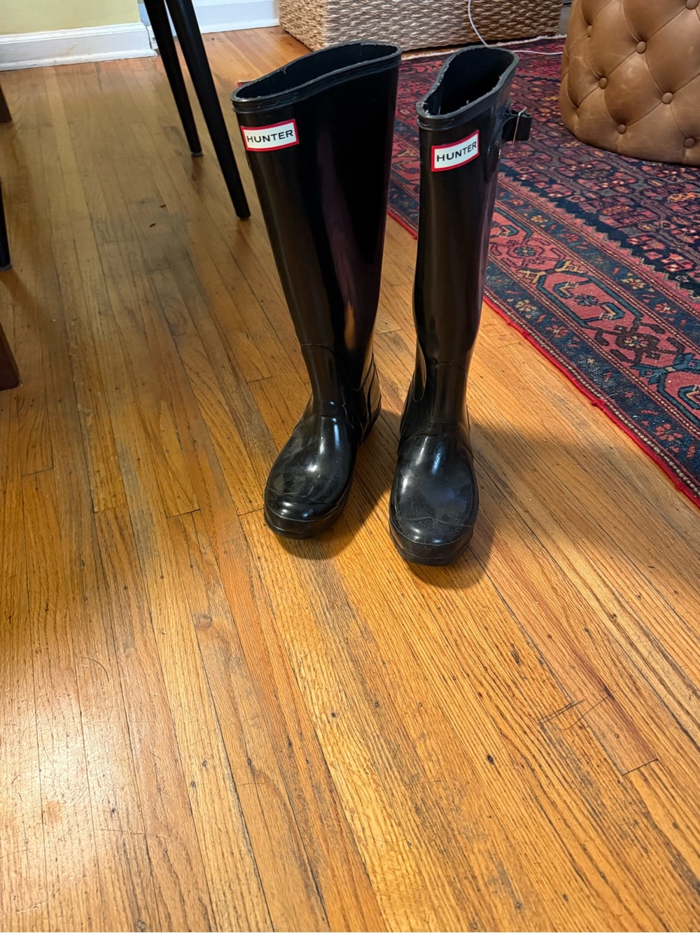 Hunter Tall Gloss Black Rain Boots